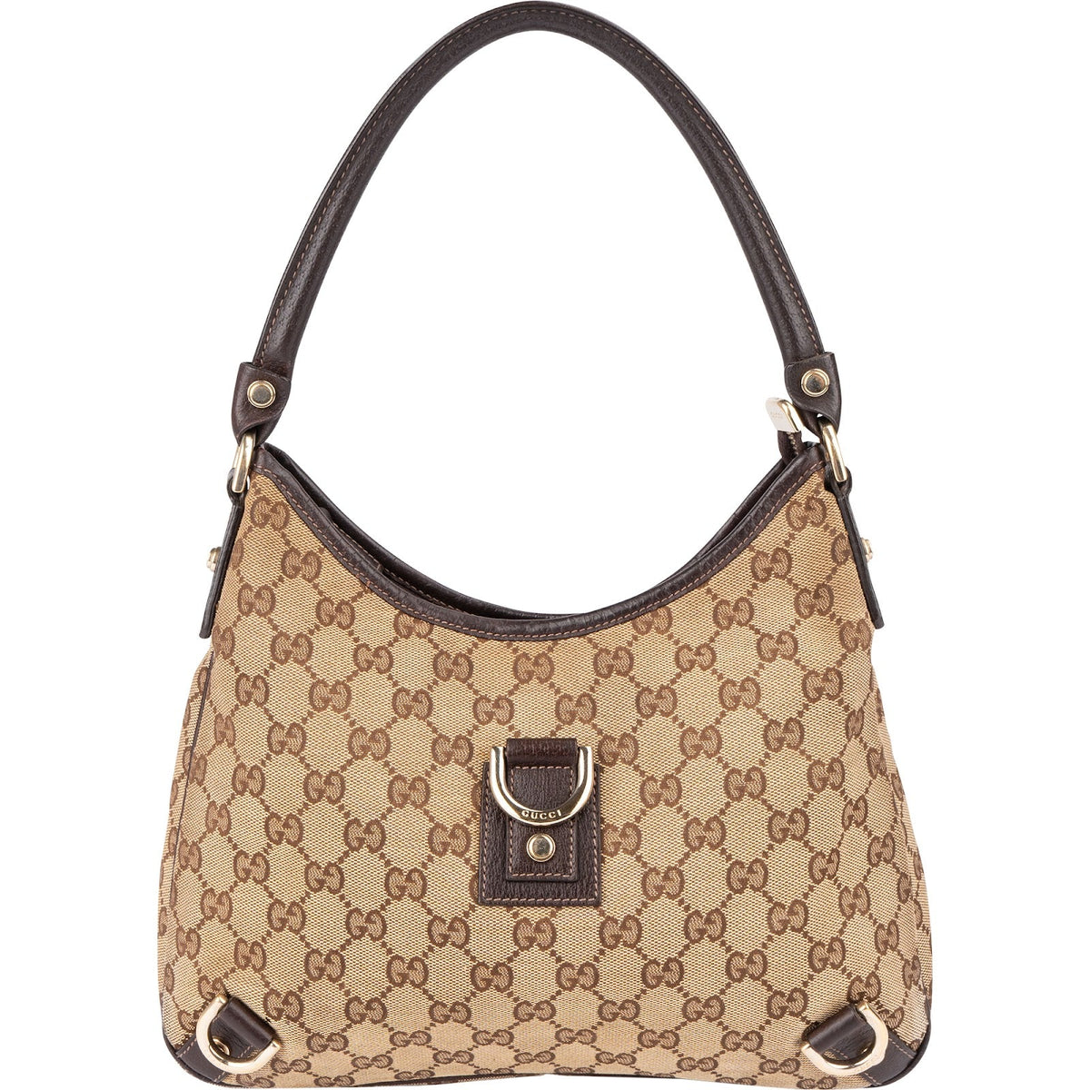 Gucci Monogram GG Canvas Abbey D-Ring aus Canvas und Leder – Vorderansicht