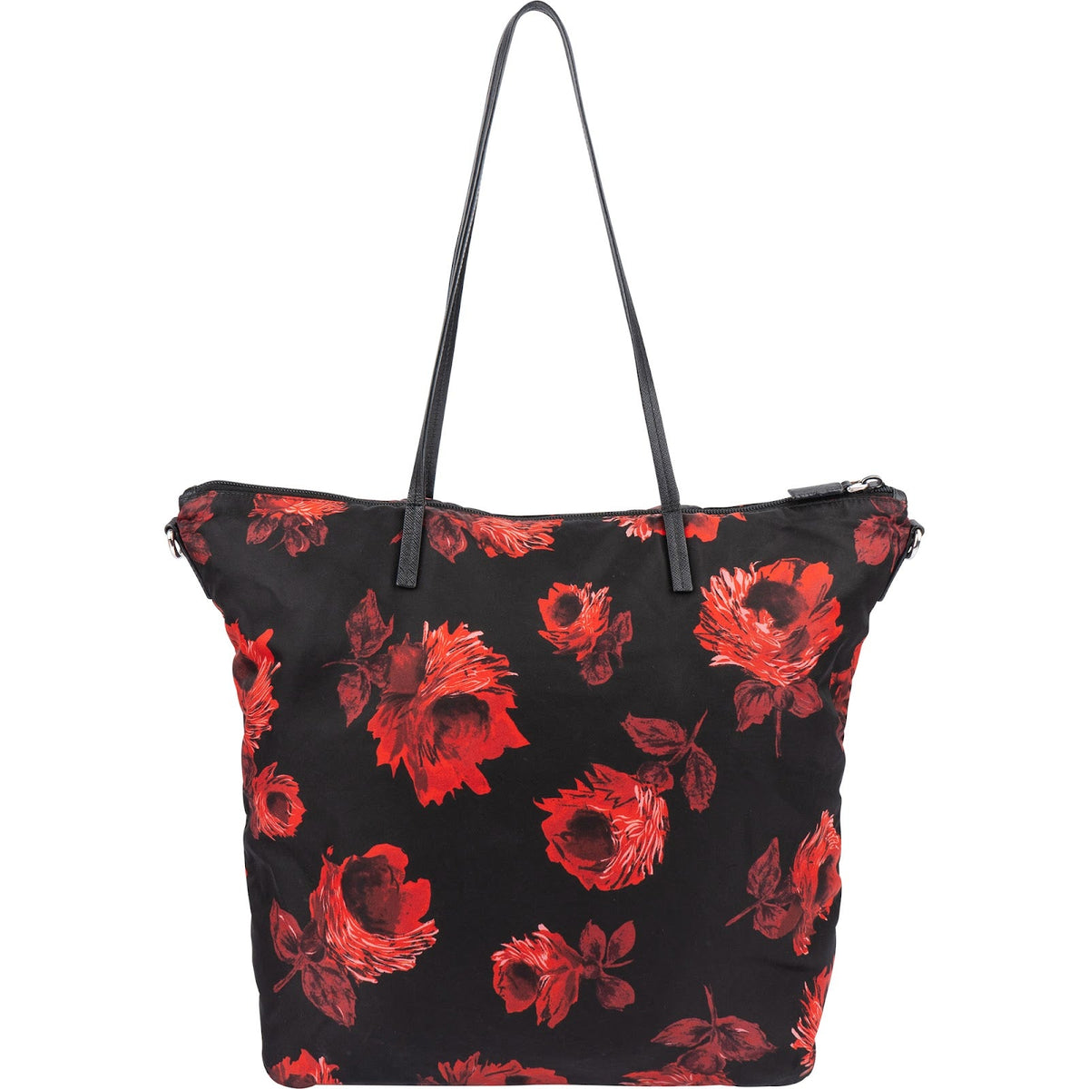 Prada Tessuto Stampato Rose Monogram Tote, Bild 4 von 11