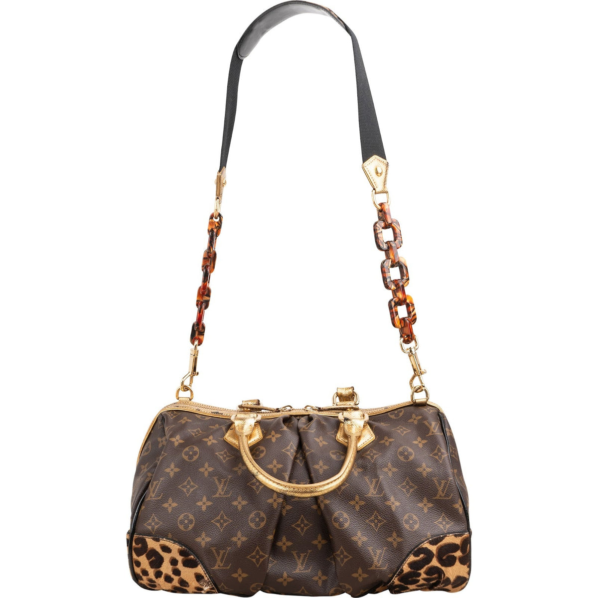 Sac à main Louis Vuitton x Stephen Sprouse édition limitée Monogram Léopard en poils d'animaux GM