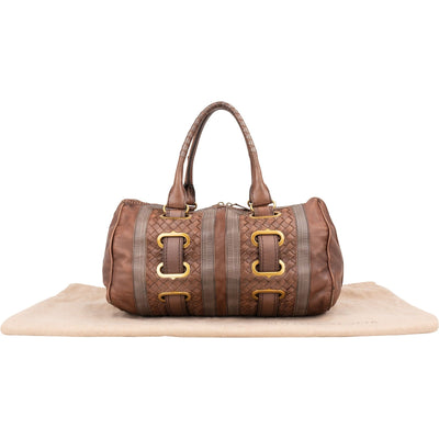 Bottega Veneta Intrecciato Leather Accordeon Handbag