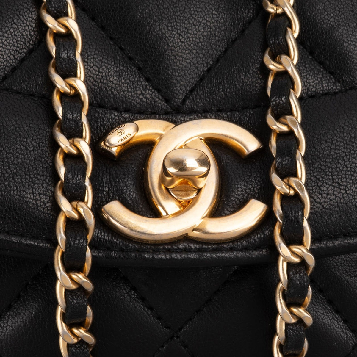 Chanel Quilted Lambskin Diana New Collection Single Flap Crossbody Bag