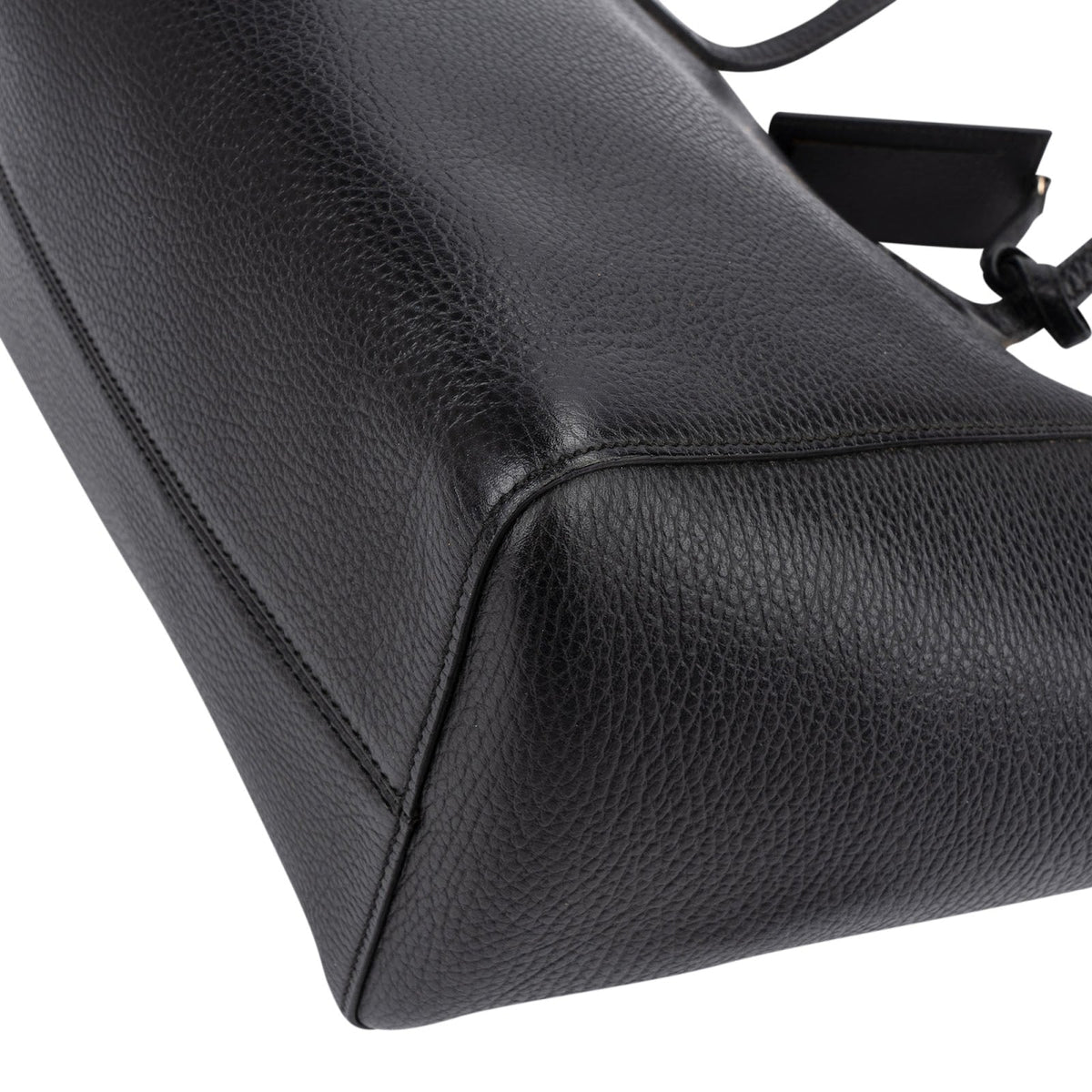 Sac cabas Gucci Swing en cuir grainé noir