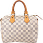 Louis Vuitton Speedy 25 aus Damier Azur Canvas – Vorderansicht