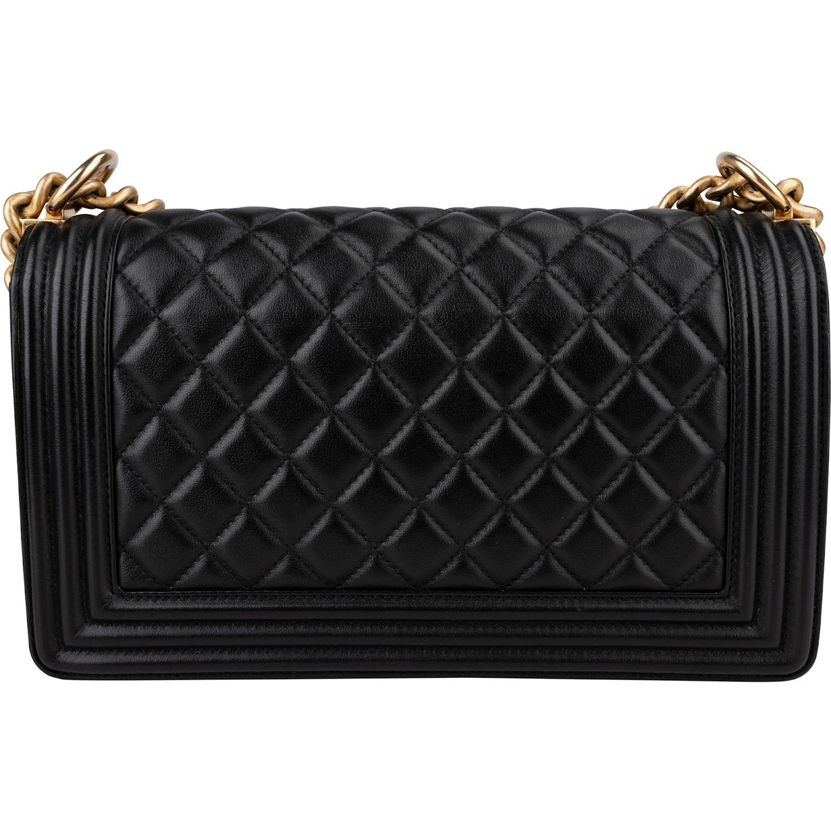 Sac bandoulière Boy de Chanel moyen modèle en cuir d'agneau matelassé