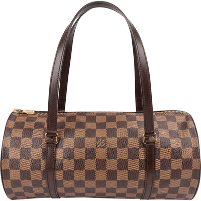 Borsa a mano Louis Vuitton Papillon 30 in tela Damier Ebene