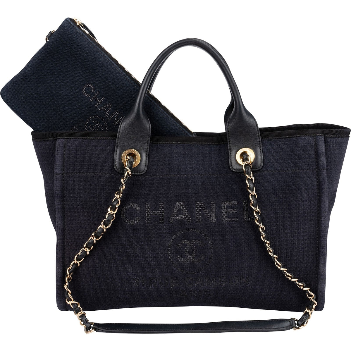 Chanel Canvas Deauville Small Tote Schoudertas
