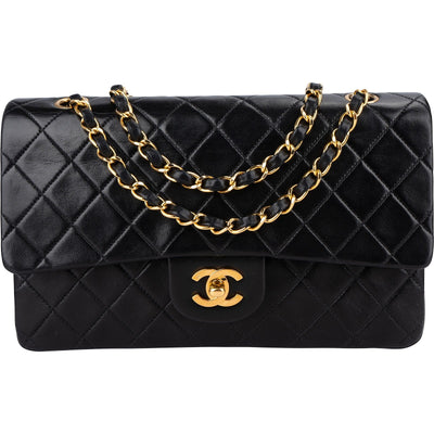 Chanel Quilted Lambskin 24K Gold Medium Double Flap Shoulder Bag