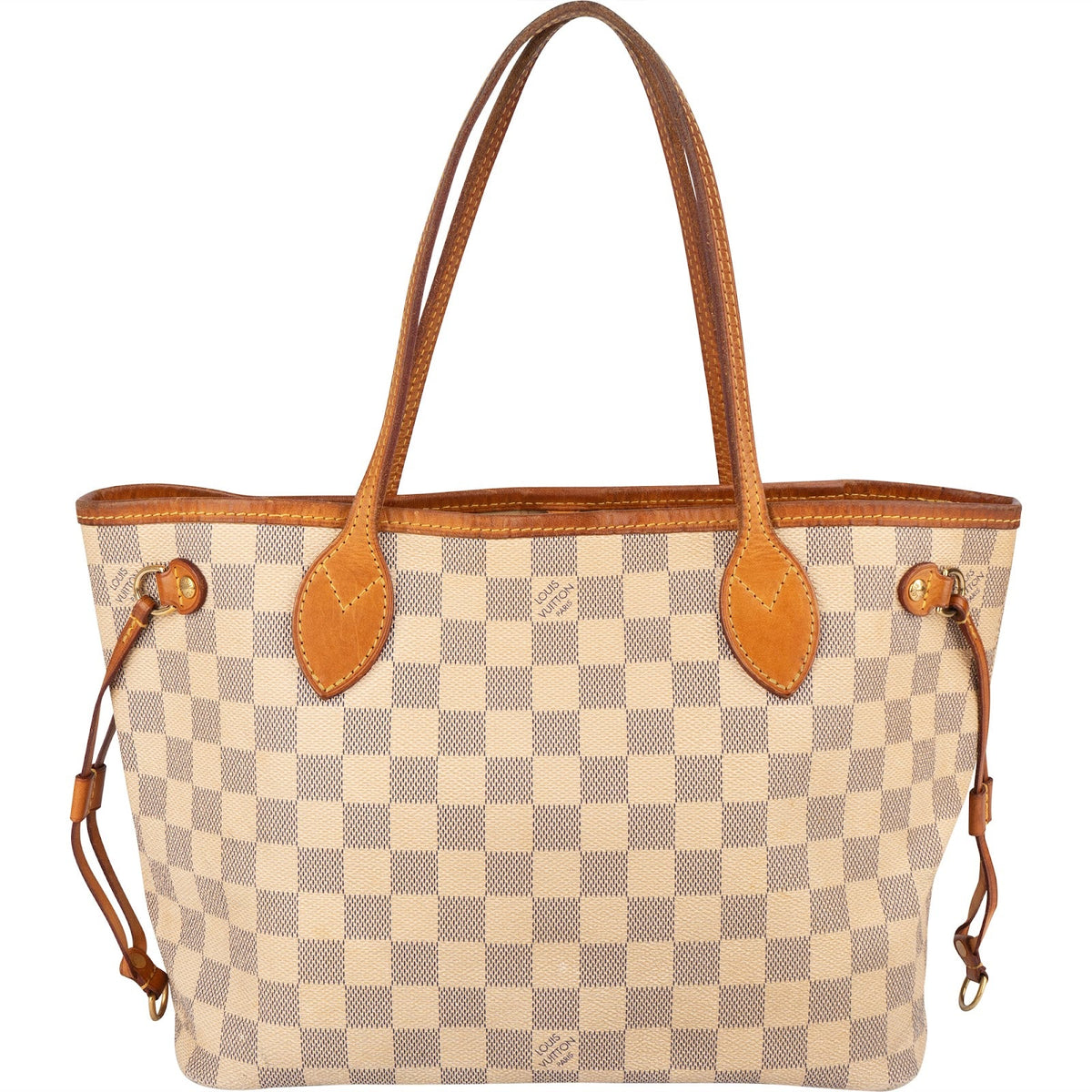Louis Vuitton Monogram Damier Azur Canvas Neverfull PM Shoulder Bag