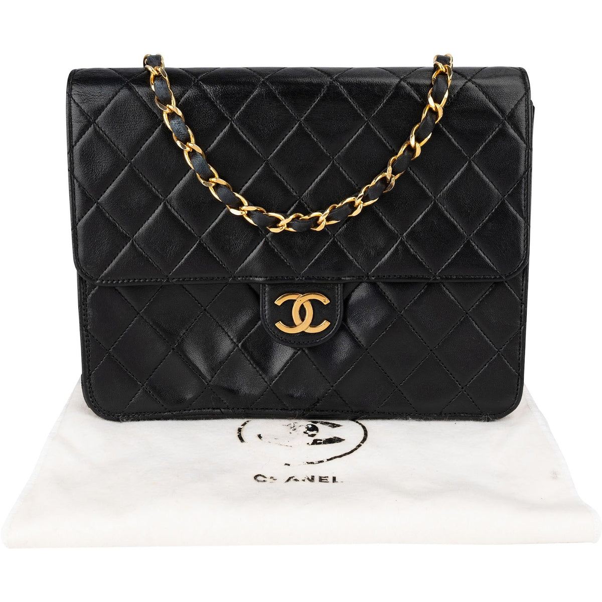 Chanel Lammleder 24K Gold Single Flap Schultertasche, Bild 2 von 14