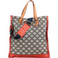 Celine Macadam Canvas Bicolor Tote aus Canvas und Leder – Vorderansicht