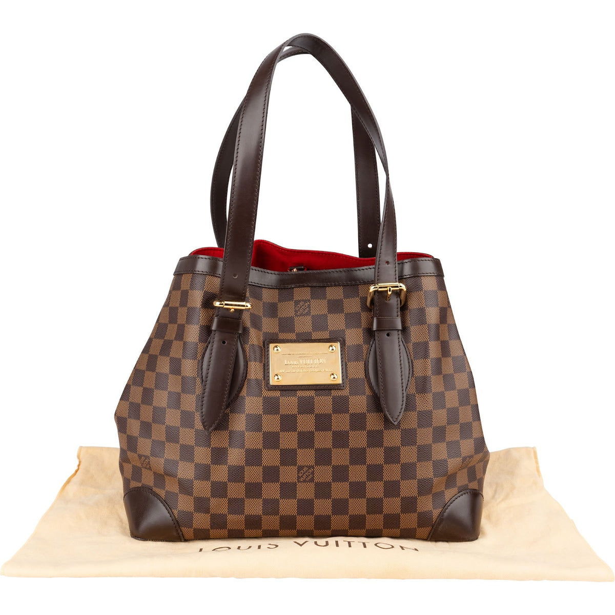Borsa a spalla Louis Vuitton Monogram Damier Ebene Hampstead MM