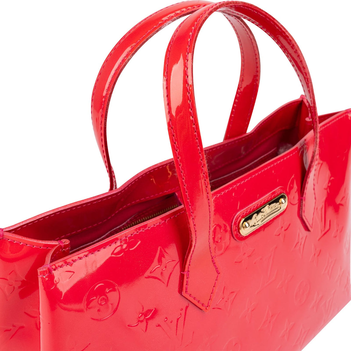 Louis Vuitton Wilshire PM aus rosa Monogram Vernis – Ansicht 2