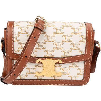 Celine Canvas Teen Triomphe Crossbody Bag