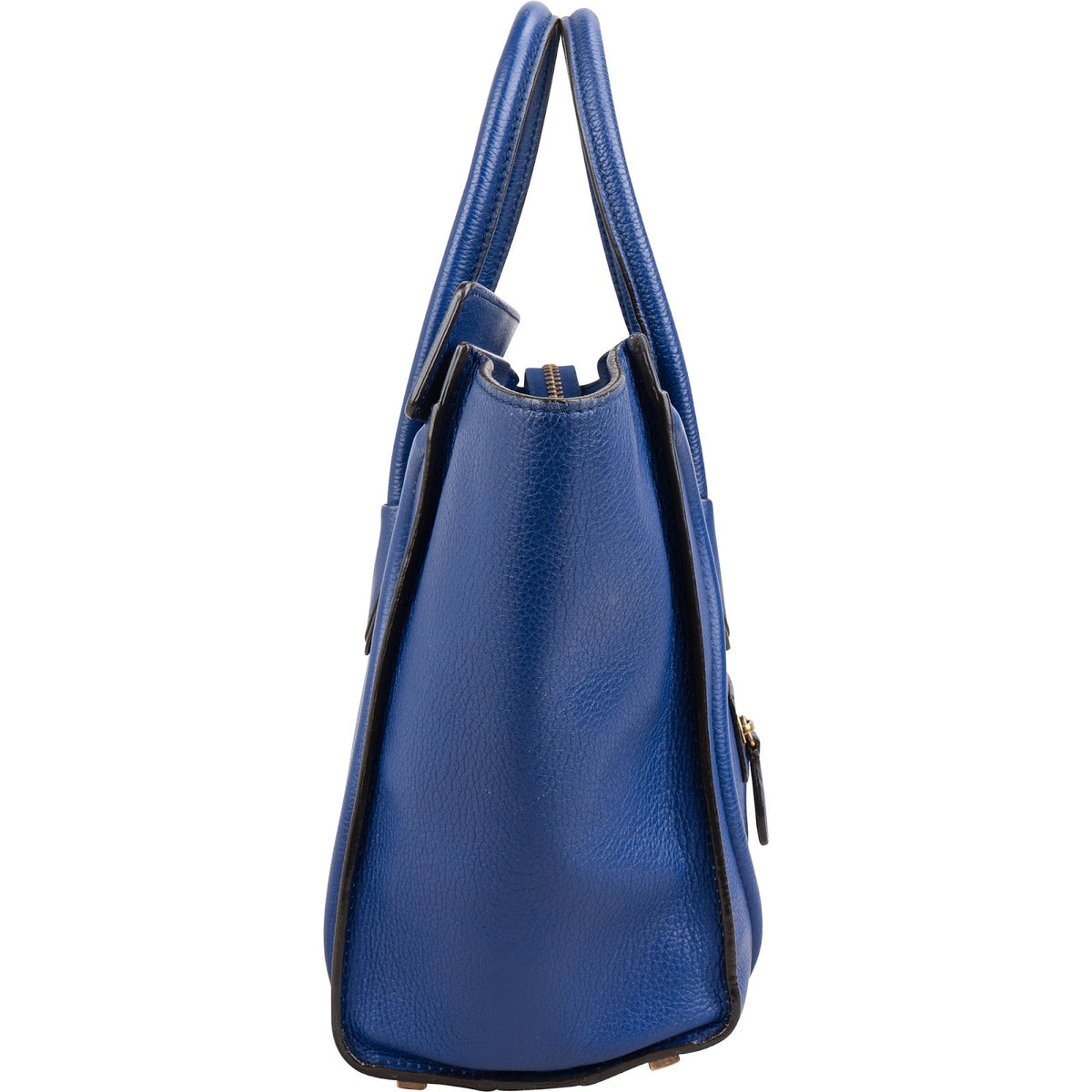 Céline Bleu genarbtes Kalbsleder Luggage Handtasche, Bild 4 von 11