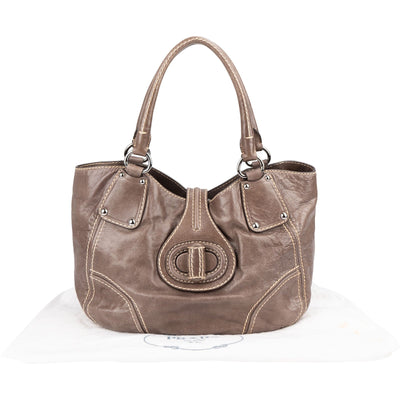 Prada Cervo Antik Stitching Hobo Shoulder Bag