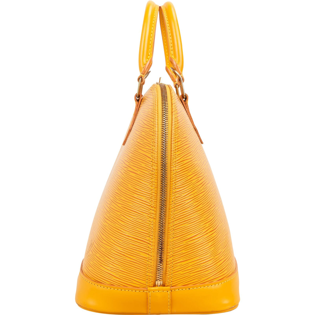 Sac à main Louis Vuitton Alma PM en cuir épi jaune