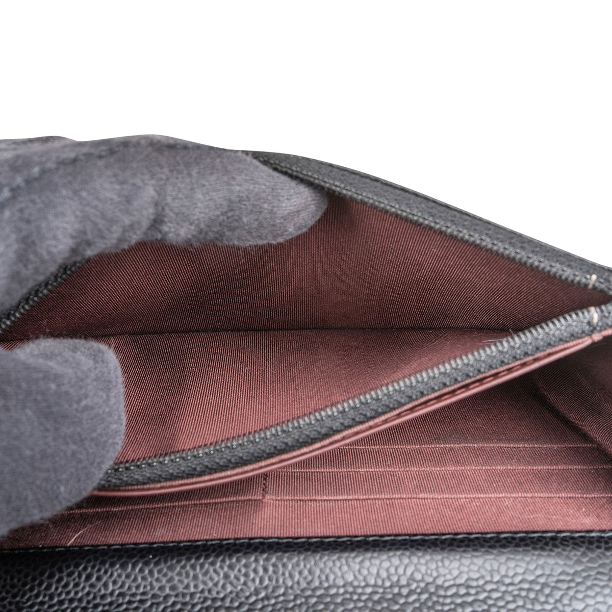 Borsa a tracolla Chanel Wallet On Chain in pelle caviale trapuntata