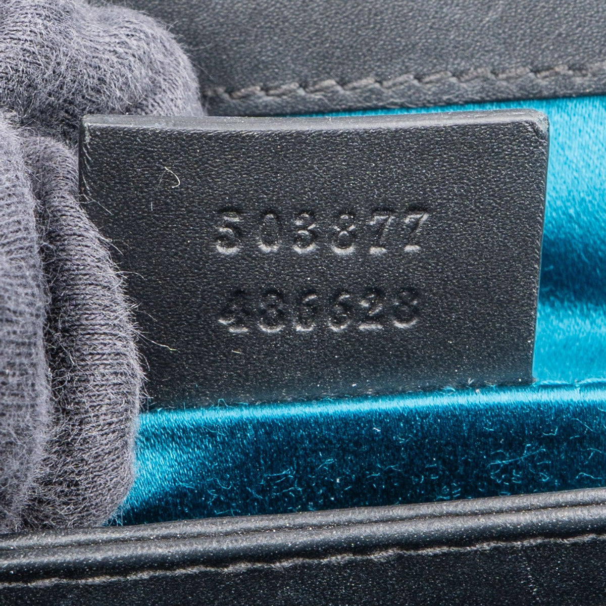 Sac bandoulière Ophidia Gucci en daim et cuir verni