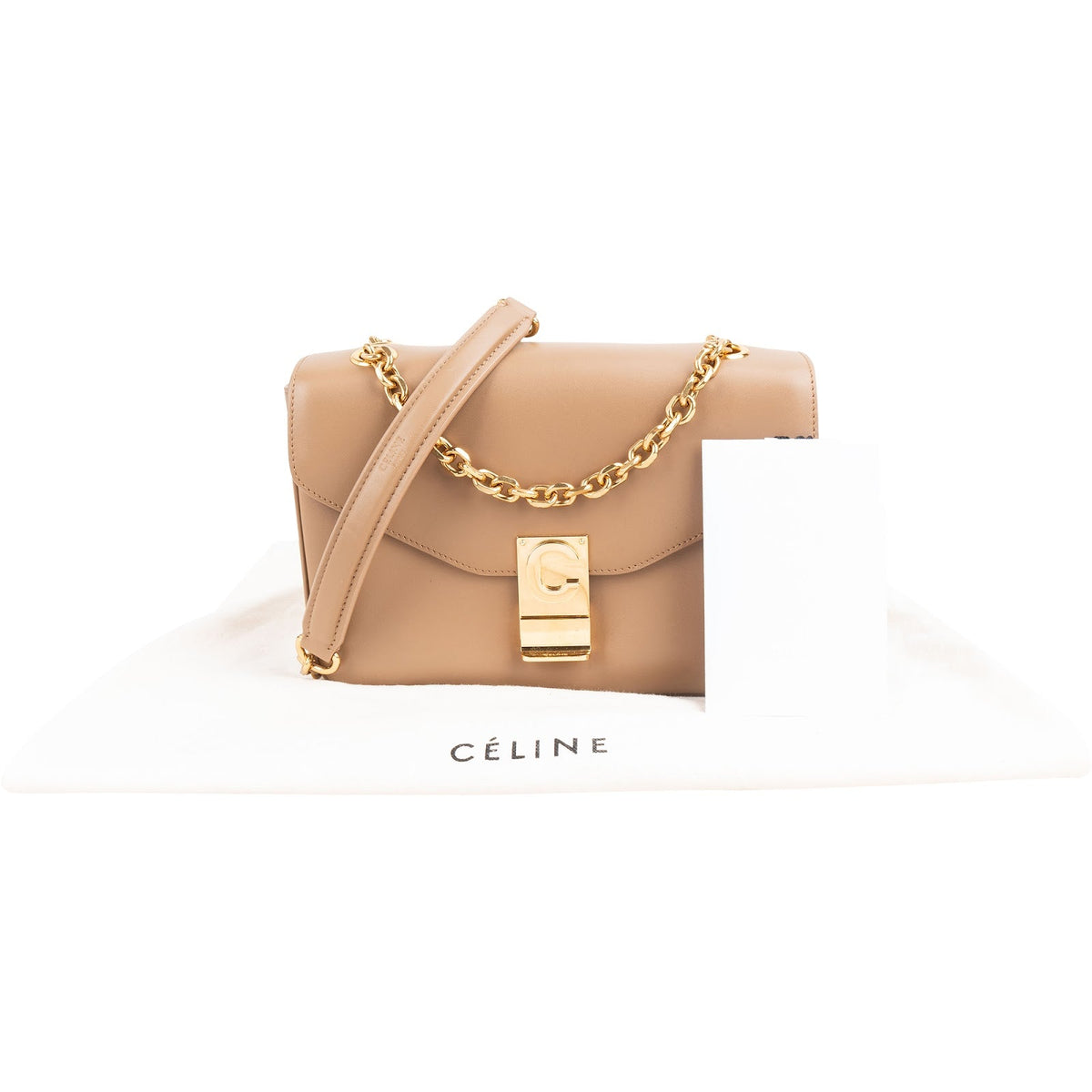 Celine Classic Box Medium schoudertas van kalfsleer met C-sluiting