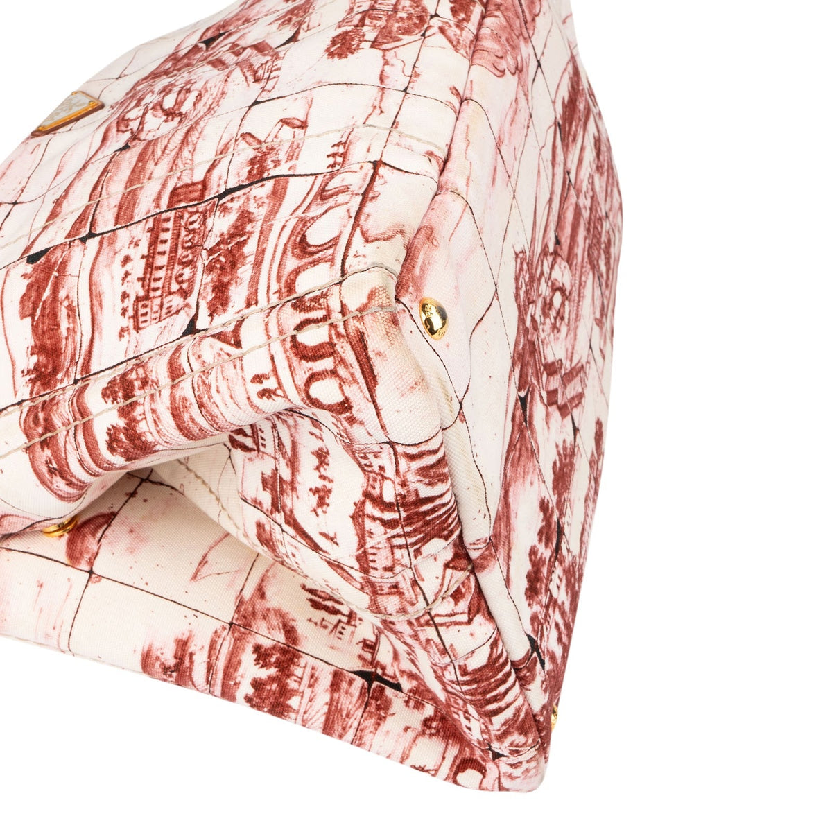 Prada Estampada Tote aus bedrucktem Canapa-Canvas – Ansicht 7