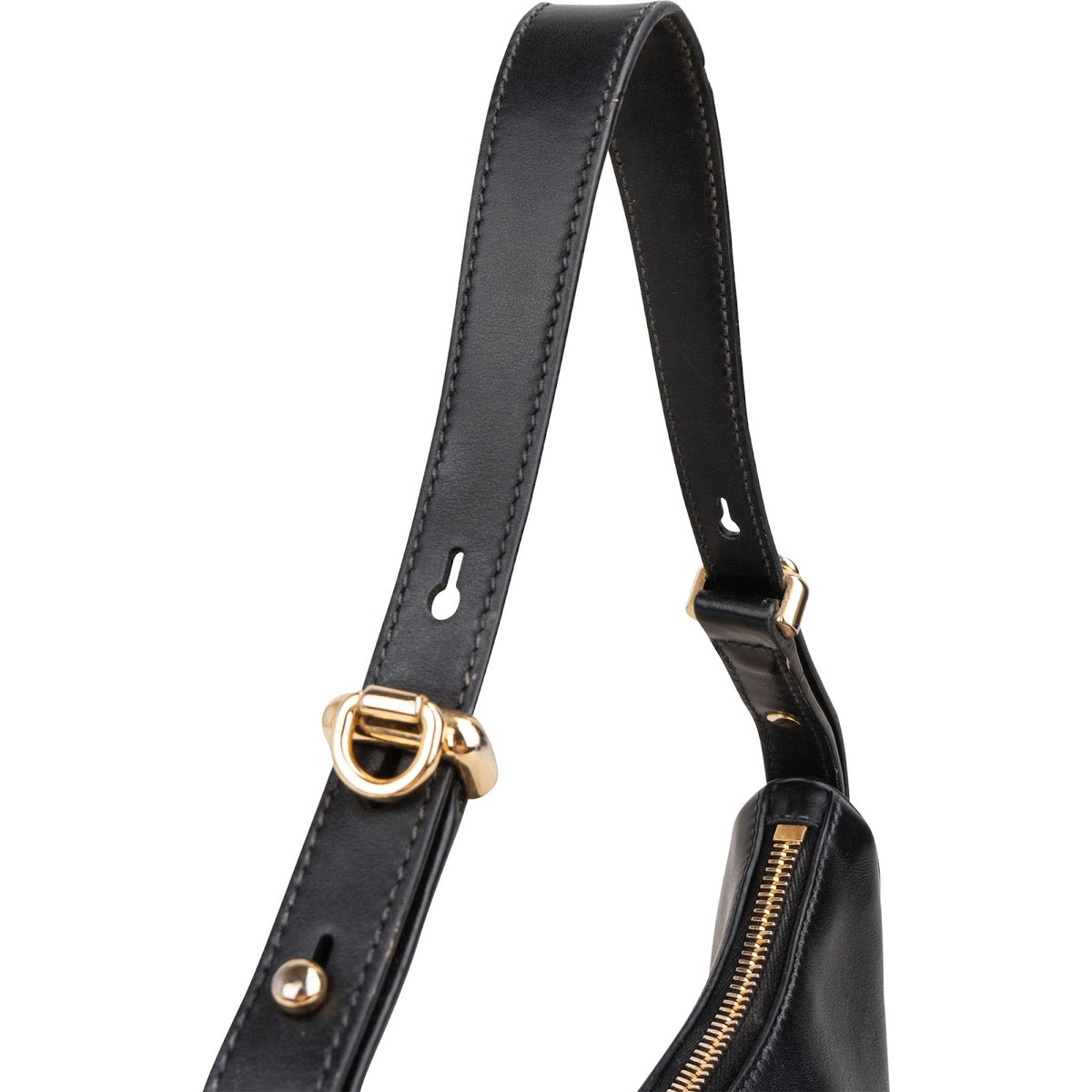 Sac à bandoulière Prada Triangle Arqué en cuir noir