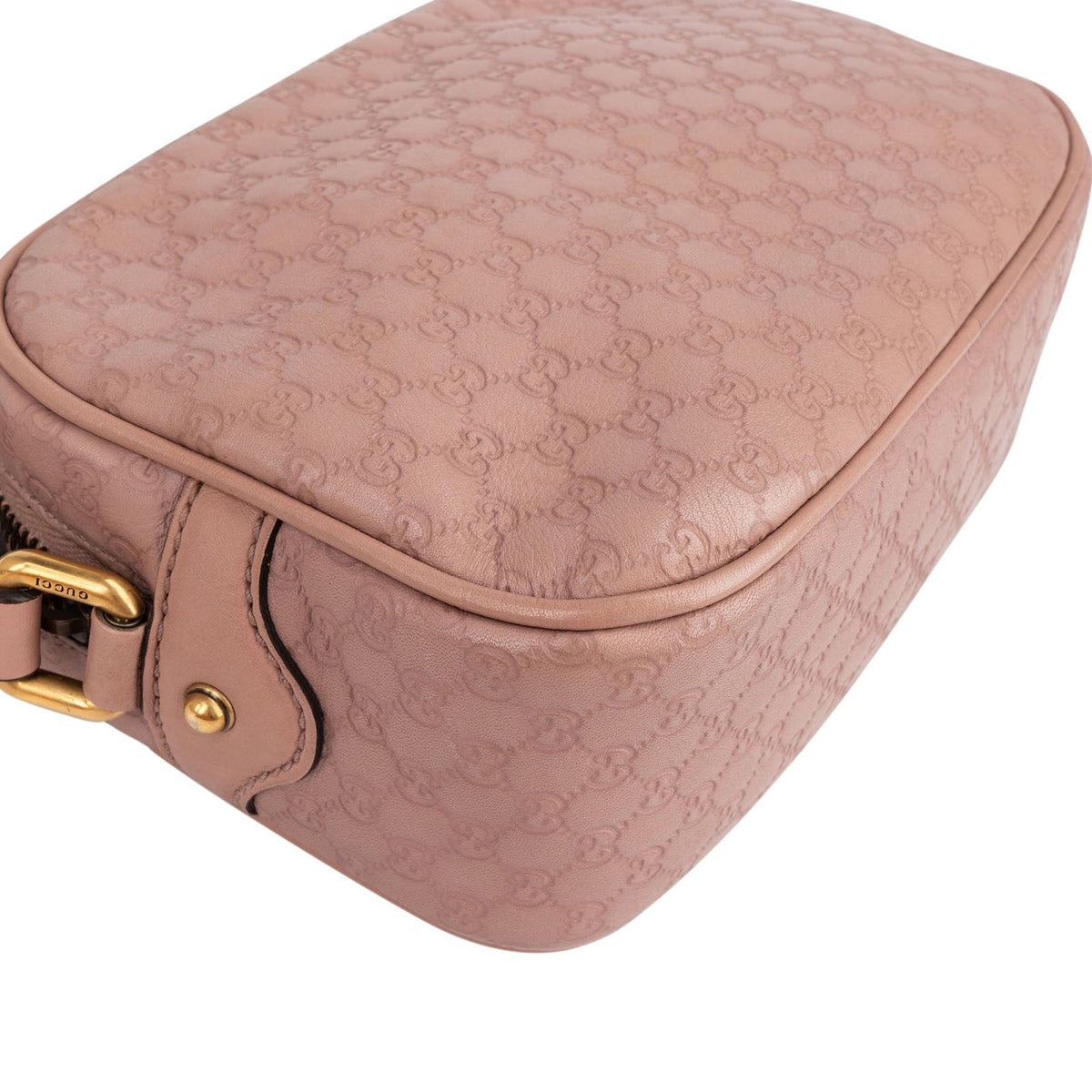 Borsa a tracolla Disco Camera Gucci in pelle Microguccissima con nappina in bambù