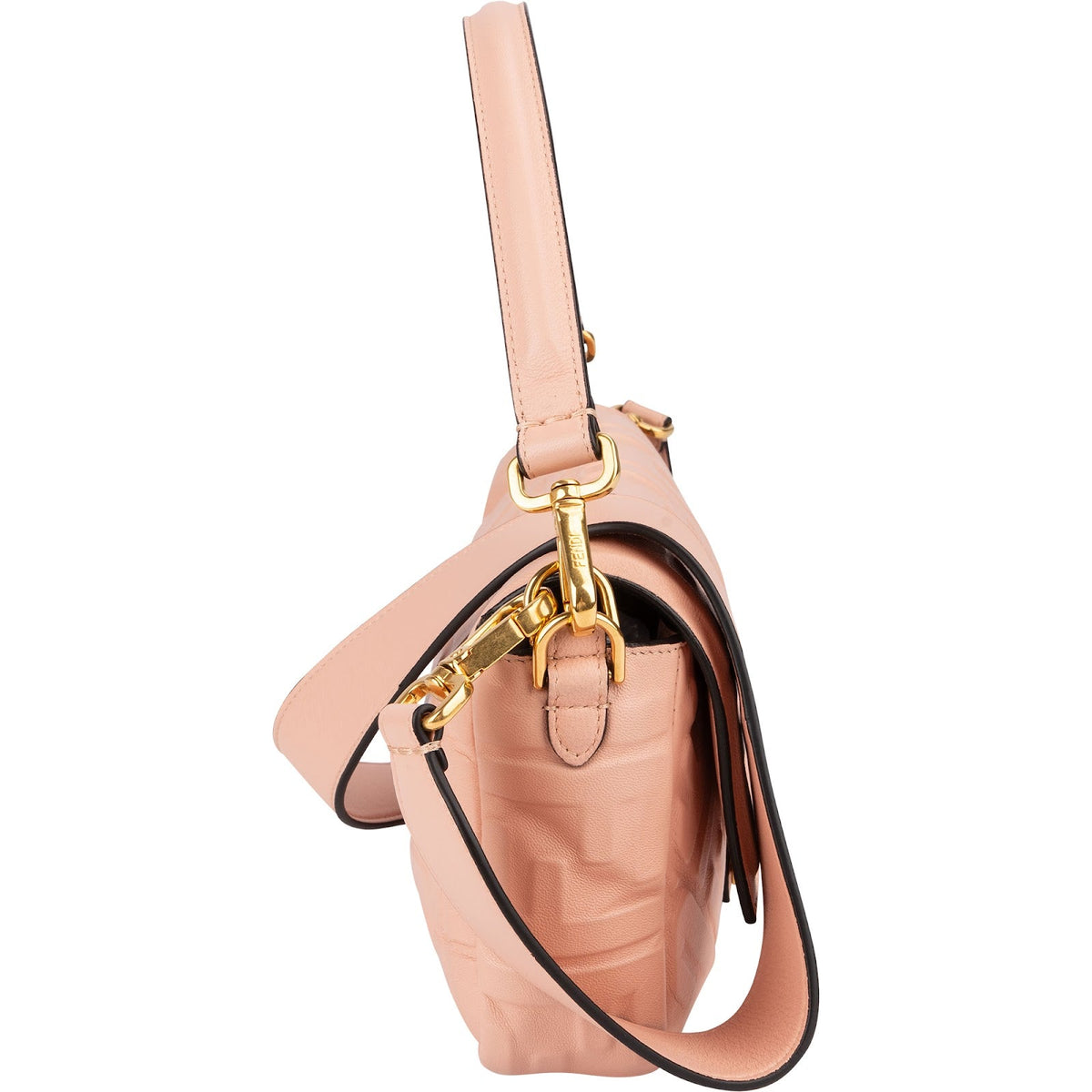 Fendi Embossed Monogram FF Leder Baguette Umhängetasche, Bild 4 von 13