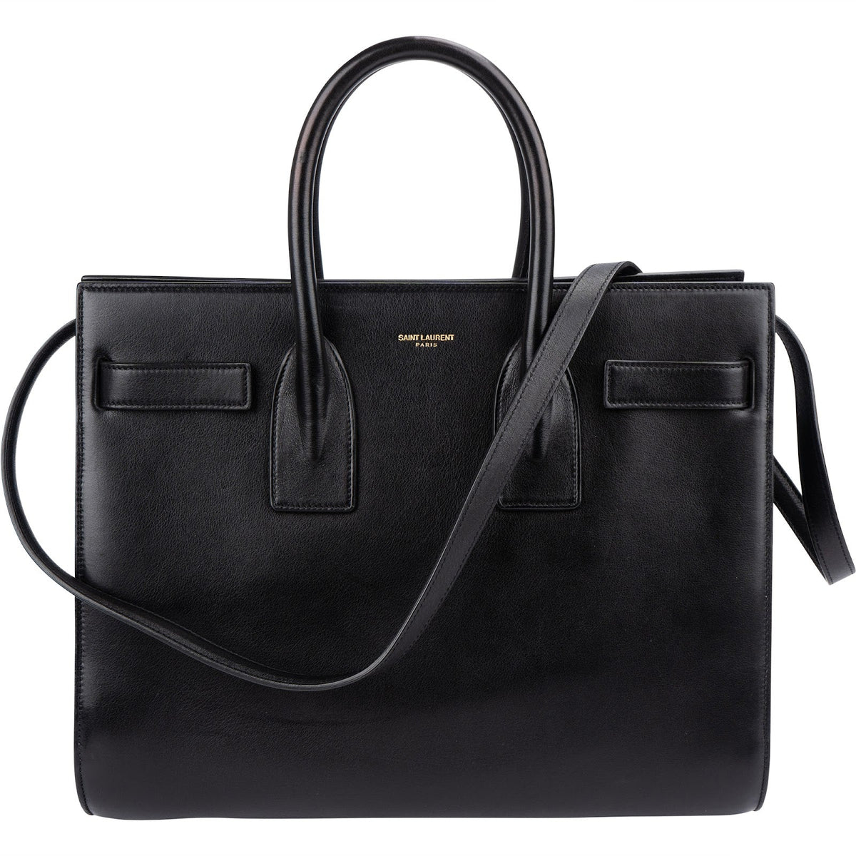 Sac à main Saint Laurent Sac De Jour en cuir noir