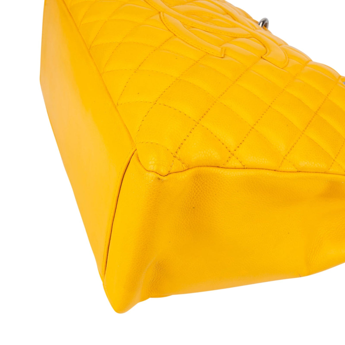 Chanel Maxi Grand Shopping CC Tote schoudertas van gewatteerd kaviaarkalfsleer