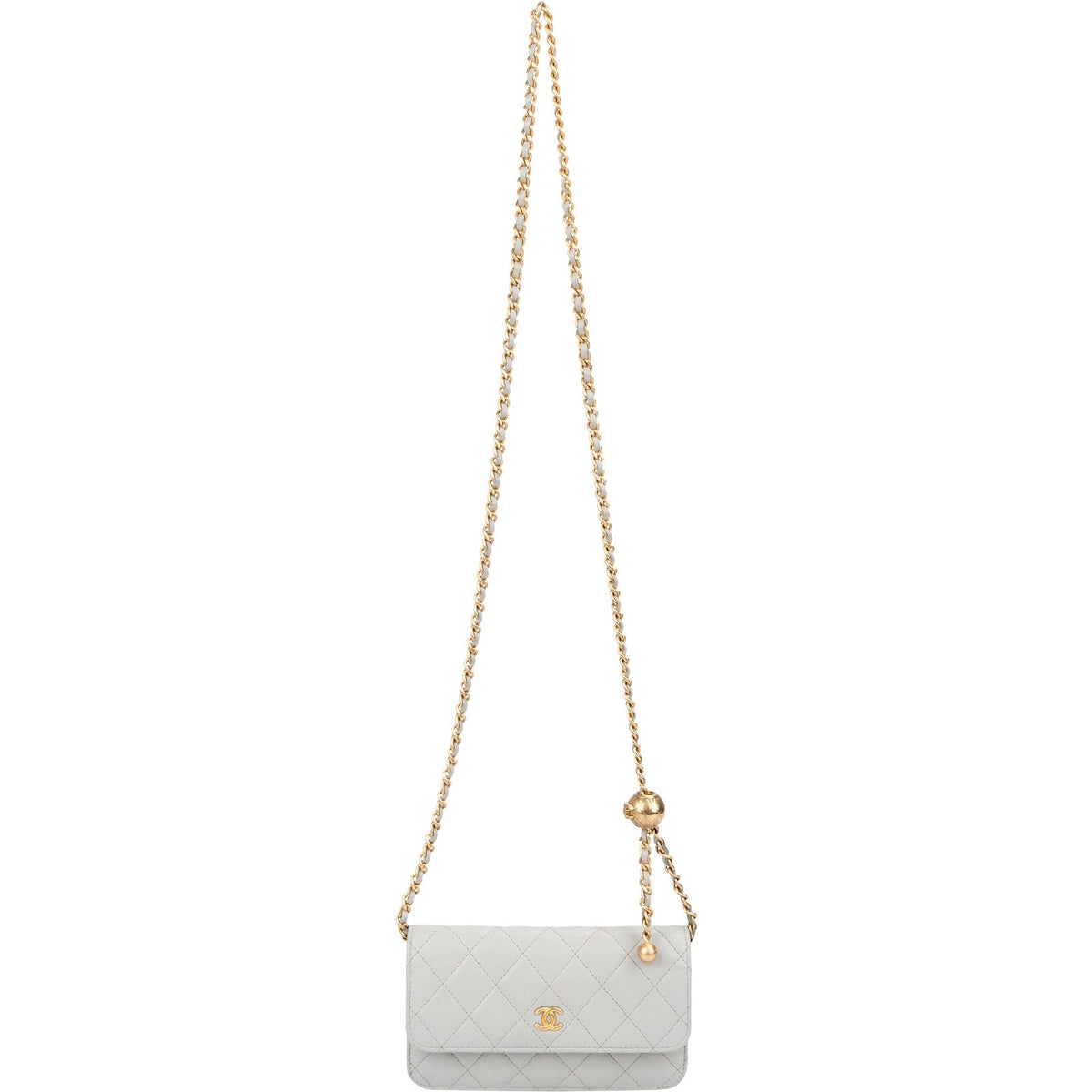 Chanel gewatteerde lamsleren Mini Adjustable Wallet On Chain crossbody tas