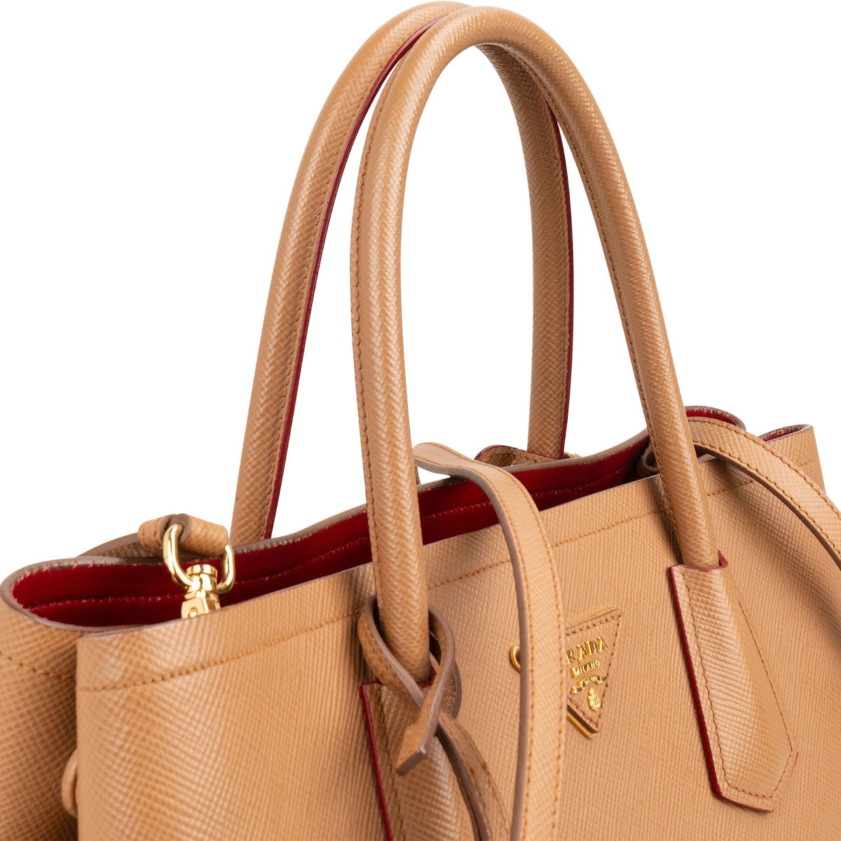 Prada Saffiano Cuir Leder Double Tote, Bild 2 von 12
