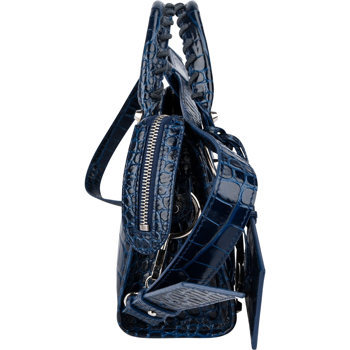 Balenciaga Croc-Embossed Neo Cagole City Handtasche, Bild 4 von 12