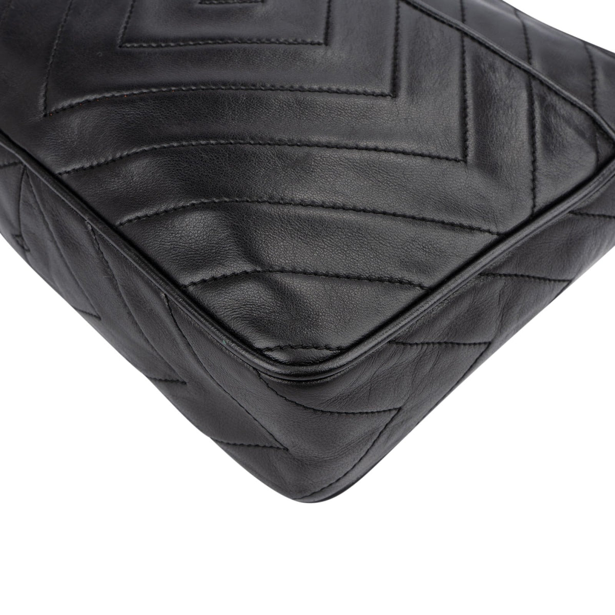 Chanel Quilted Lambskin Chevron Tassel Camera Crossbody Bag