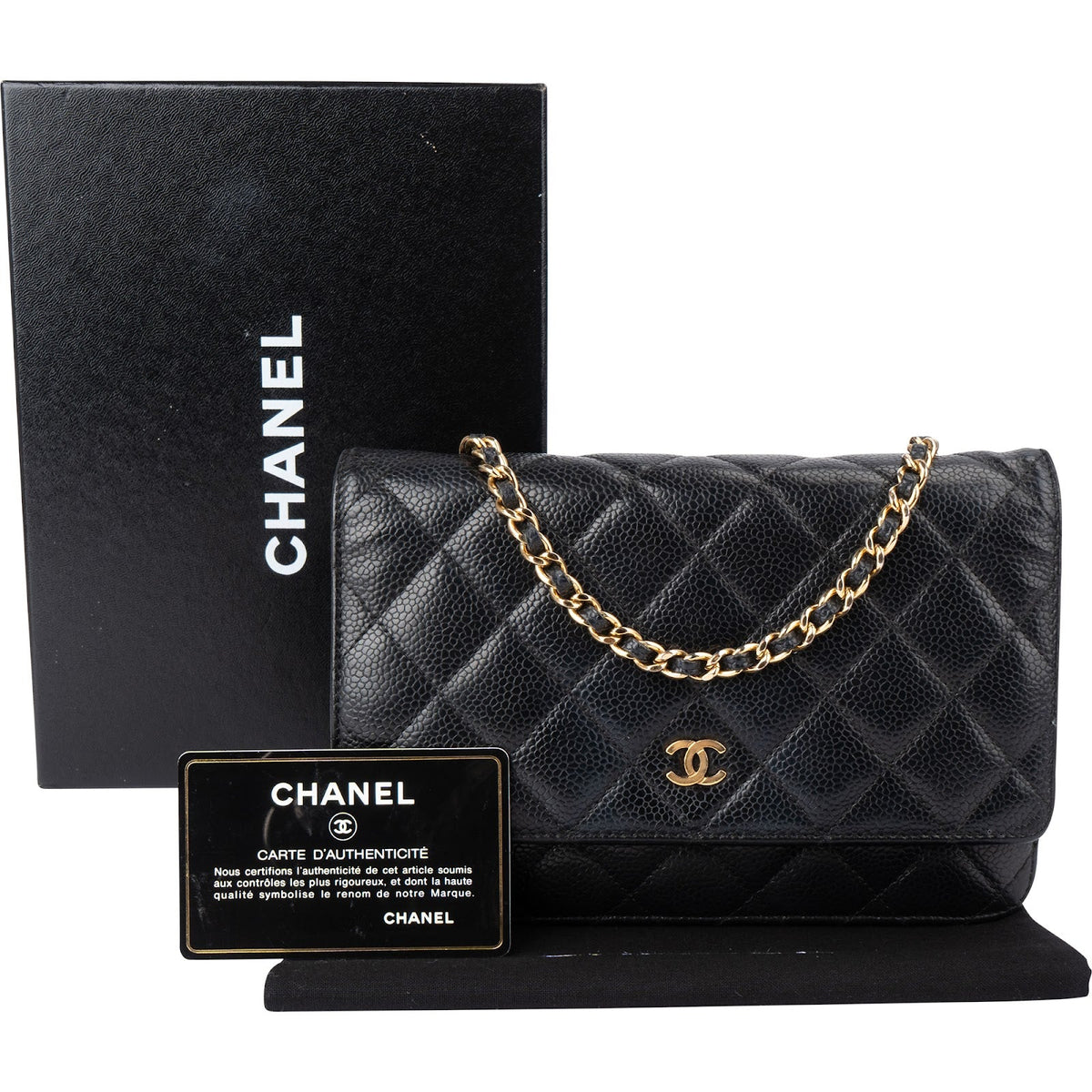 Chanel Caviar Leder Wallet on Chain Umhängetasche, Bild 2 von 14