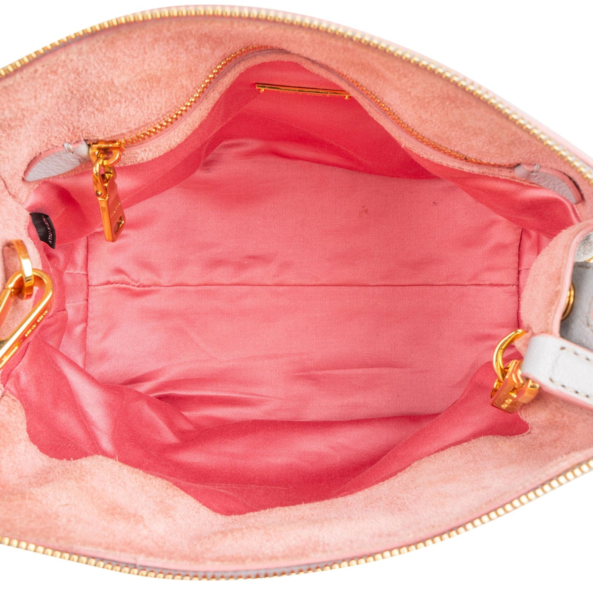 Borsa tote Miu Miu Side Zip Small in pelle Vitello Daino grigia