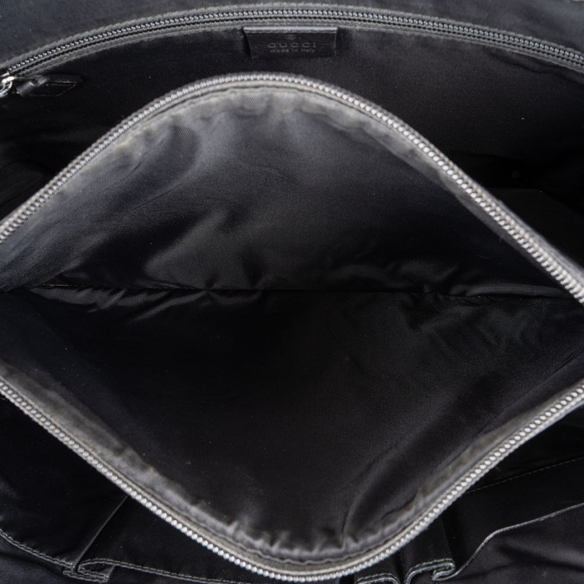 Gucci Guccissima lederen Web Detail Briefcase handtas