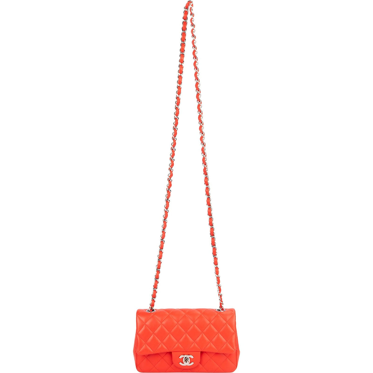 Chanel Lammleder Rectangular Single Flap Umhängetasche, Bild 10 von 14