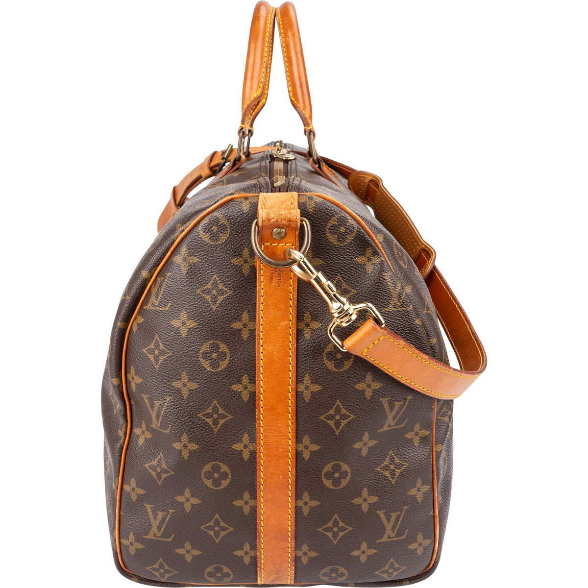 Borsa da viaggio Louis Vuitton Keepall 50 Bandoulière in tela Monogram