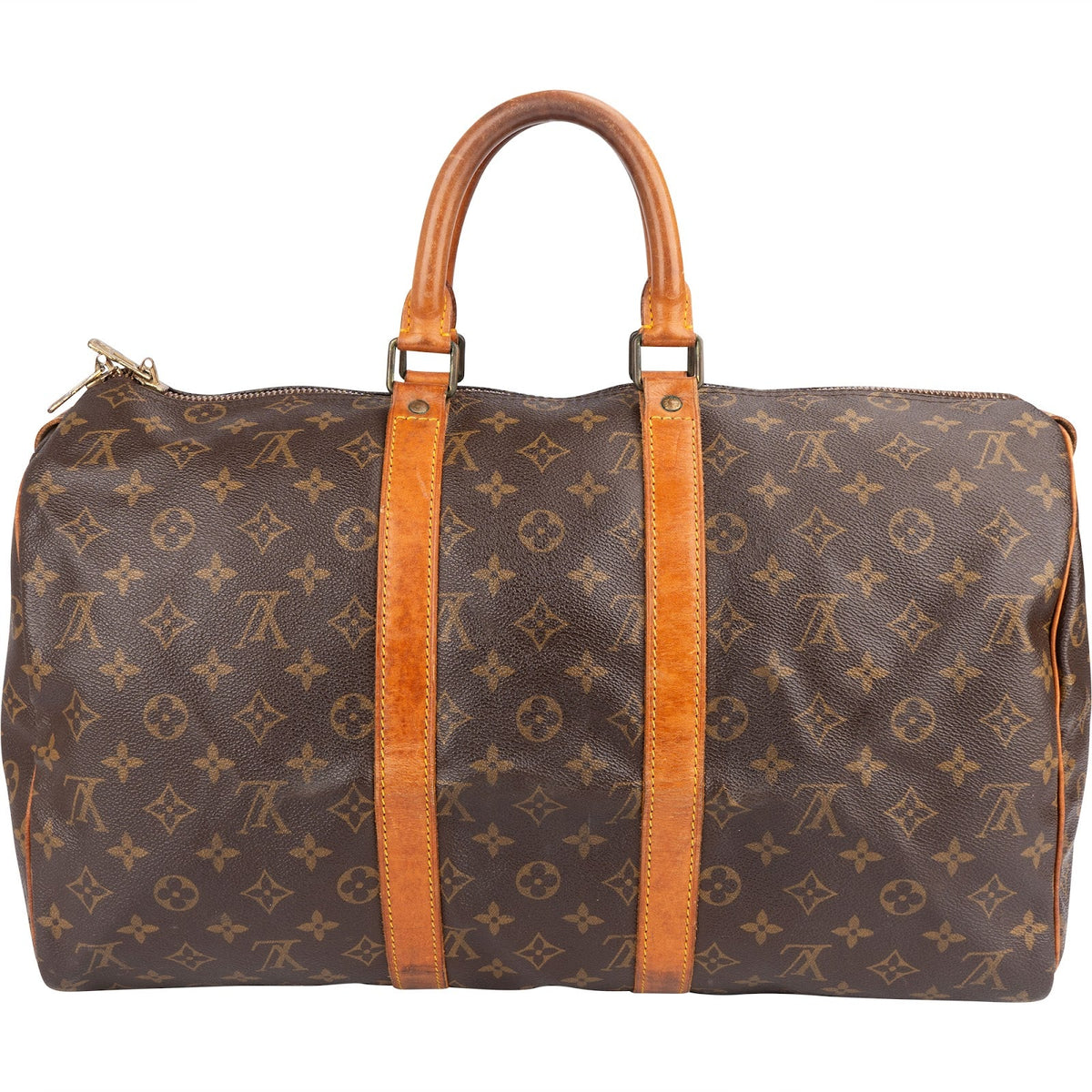Borsa da viaggio Louis Vuitton Keepall 45 in tela Monogram