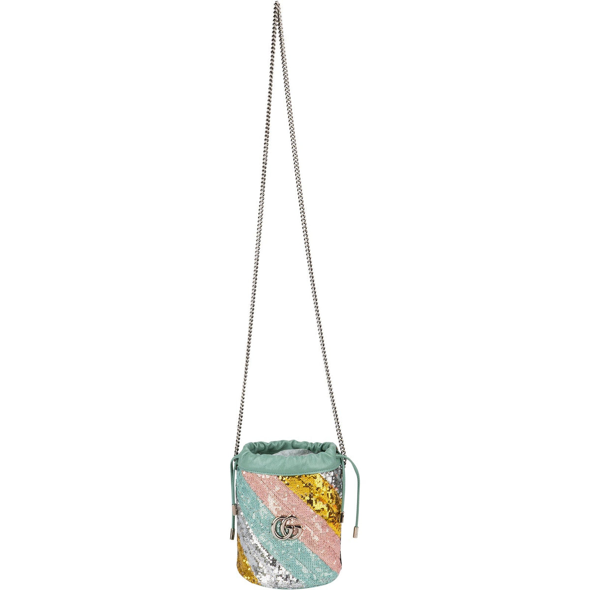 Gucci GG Marmont Small Bucket mit Pailletten – Ansicht 8