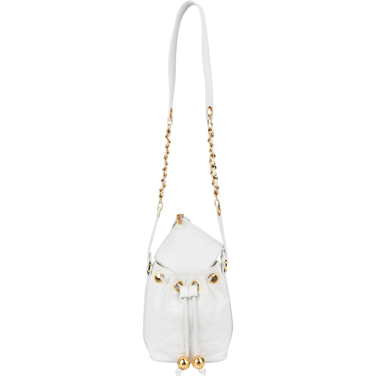 Chanel Lammleder CC Drawstring Bucket Umhängetasche, Bild 6 von 13