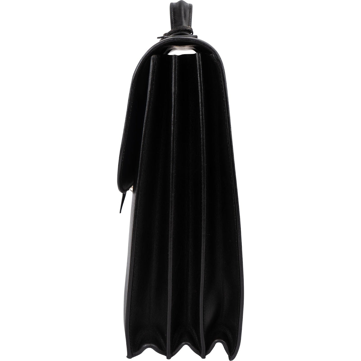 Sac à Dépêches Business Hermès en cuir Box noir