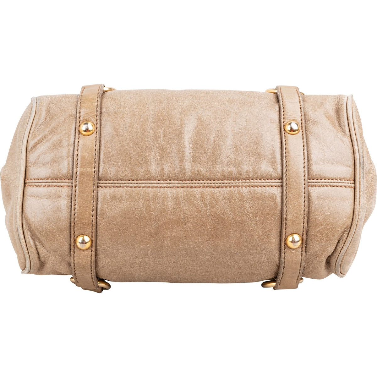 Miu Miu Vitello Lux Leder Bow Small Satchel Handtasche, Bild 6 von 11