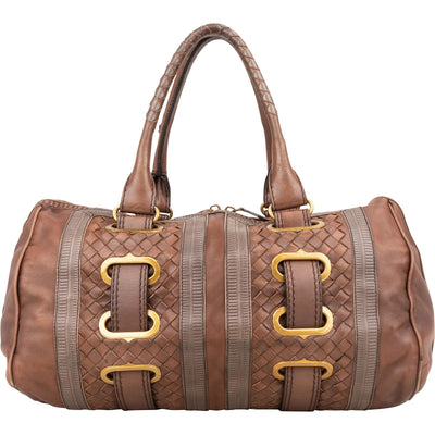 Bottega Veneta Intrecciato Leather Accordeon Handbag