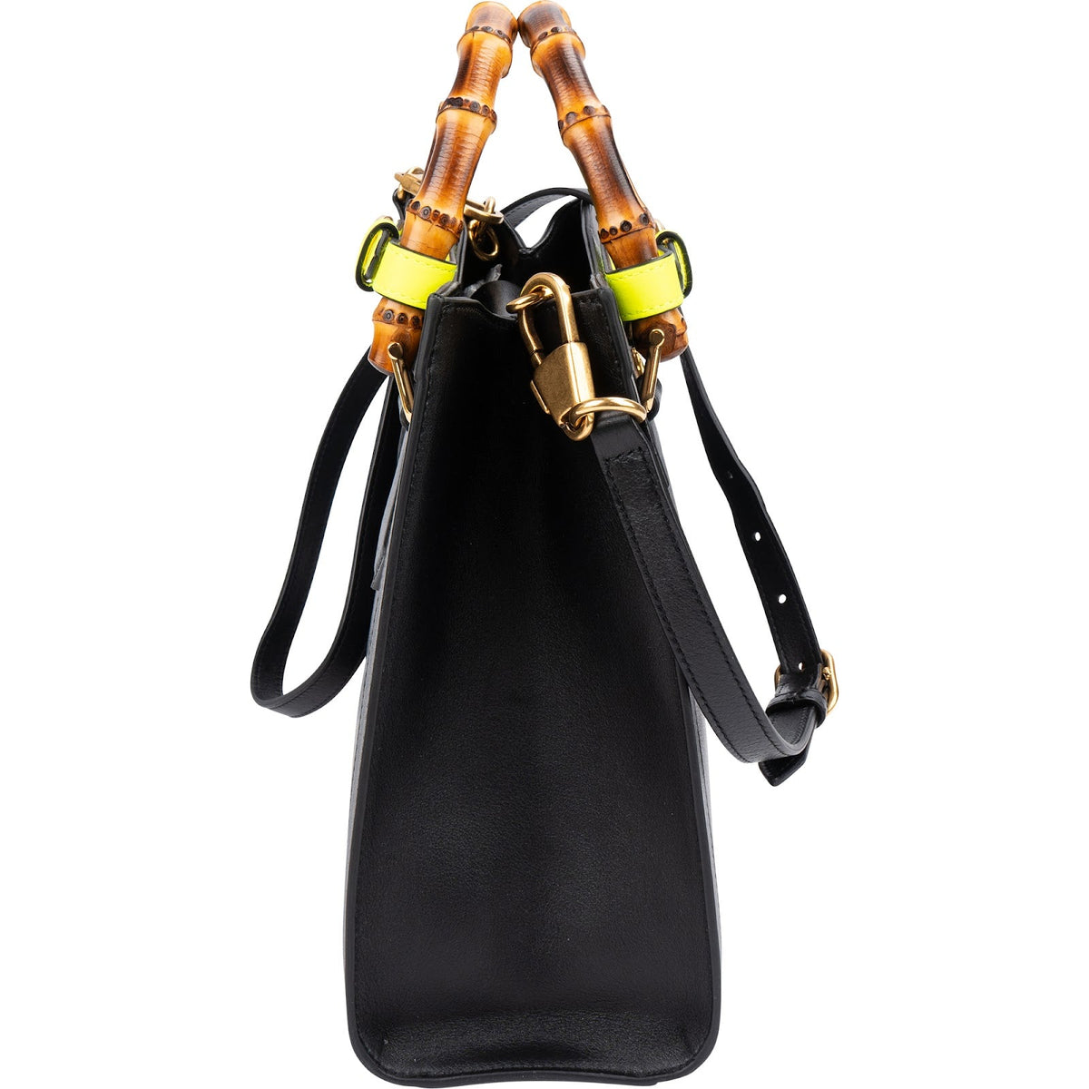 Gucci Diana Bamboo aus schwarzem Leder – Ansicht 4