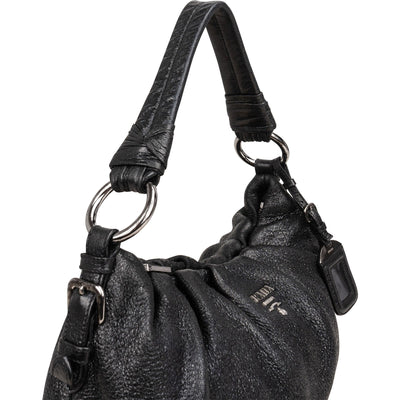 Borsa a spalla Hobo Prada in Vitello Daino arricciato