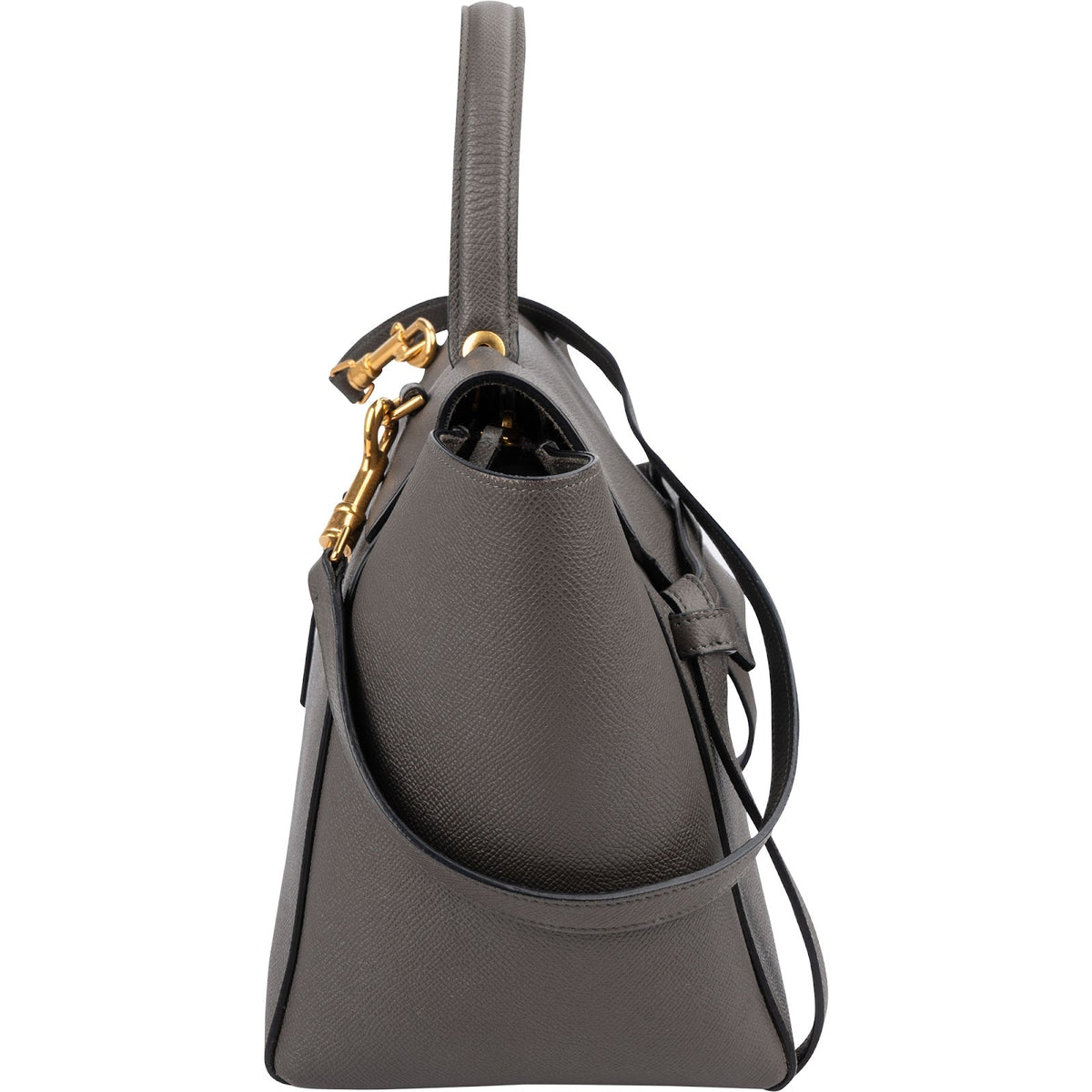 Borsa a mano Celine in pelle di vitello granata grigia