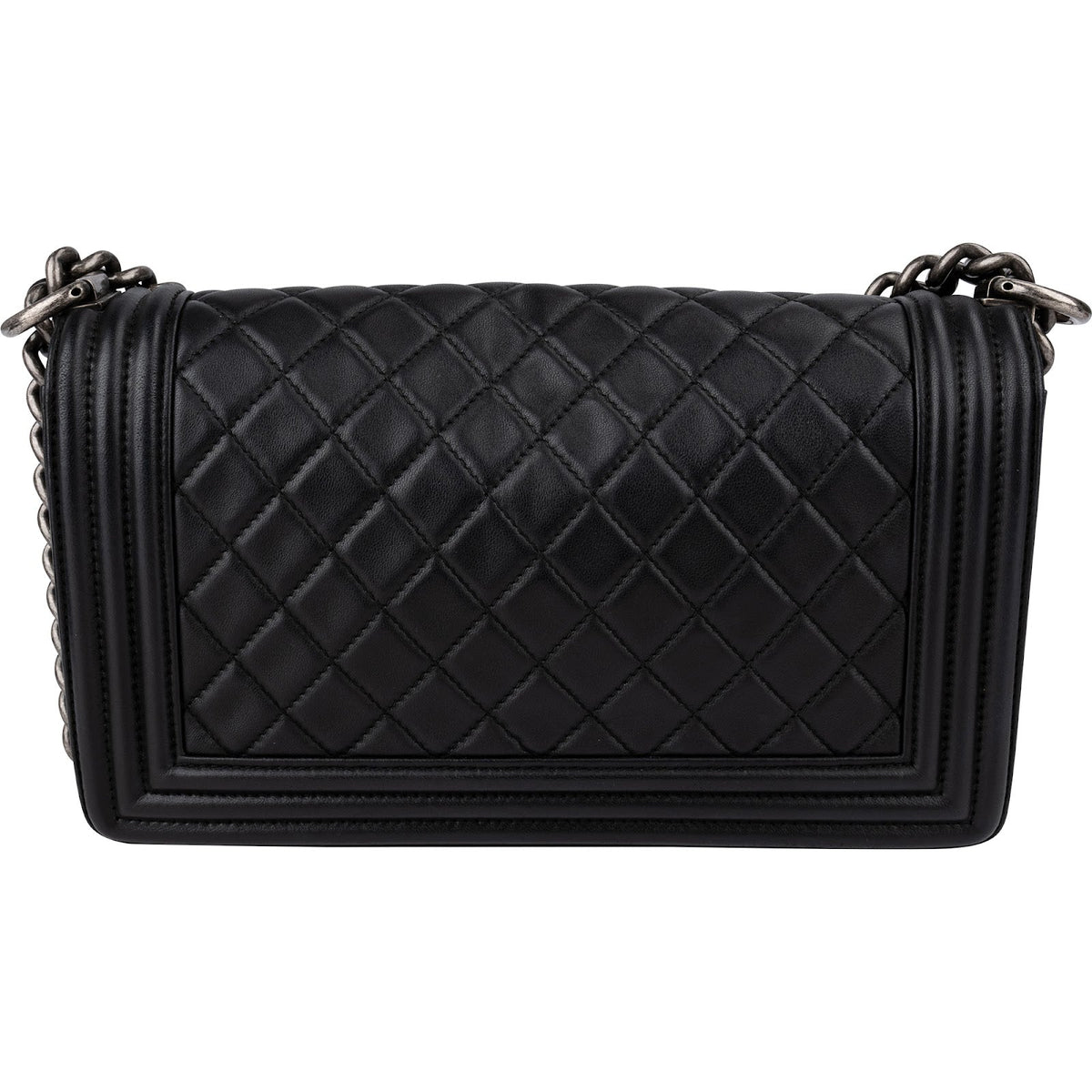 Chanel Medium Boy Single Flap aus gestepptem Lammleder – Ansicht 4