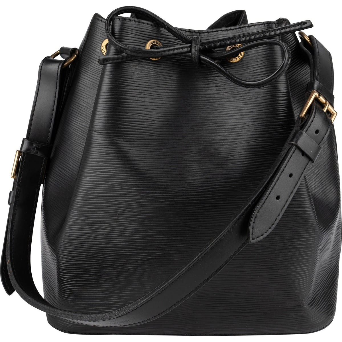Borsa a spalla Louis Vuitton Sac Noé Petit in pelle Epi nera