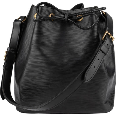 Bolso de hombro Louis Vuitton Petit Noé en piel Epi negra